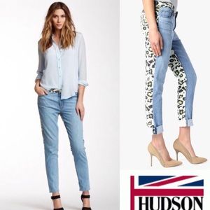 Hudson Jeans Patti Vice Versa Skinny Leopard Sz 25 Light Wash